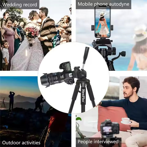 Neepho 8850Camera Tripod With Carry Bag, Lightweight Travel Aluminum Professional Photo Tripod Stand for DSLR Camera