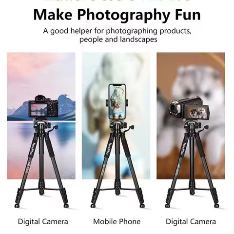 Neepho 8850Camera Tripod With Carry Bag, Lightweight Travel Aluminum Professional Photo Tripod Stand for DSLR Camera