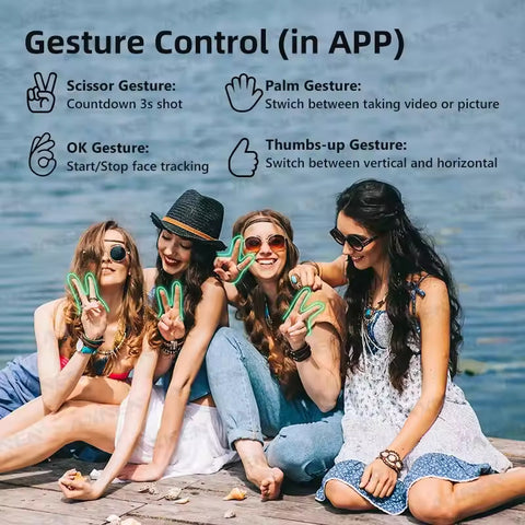 AXNEN HQ6 Smart 3-Axis Handheld Gimbal Stabilizer for Smartphone with Fill Light for iPhone Android Face Tracking Tiktok Vlog Kit