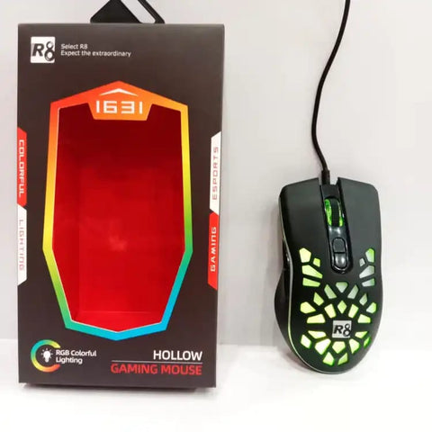 RGB R8 Gaming Mouse, Wired Optical Mouse for Gaming , R8 Gaming PC Mouse