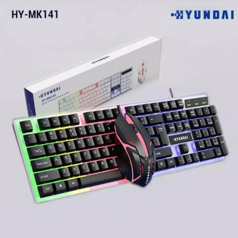 Keyboard & Mouse HYUNDAI HY-MK141 RGB Keyboard & RGB Mouse Wired 2 in 1 Combo Pack