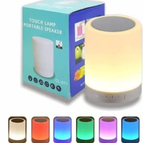 Touch Lamp Portable Bluethooth Speaker - White