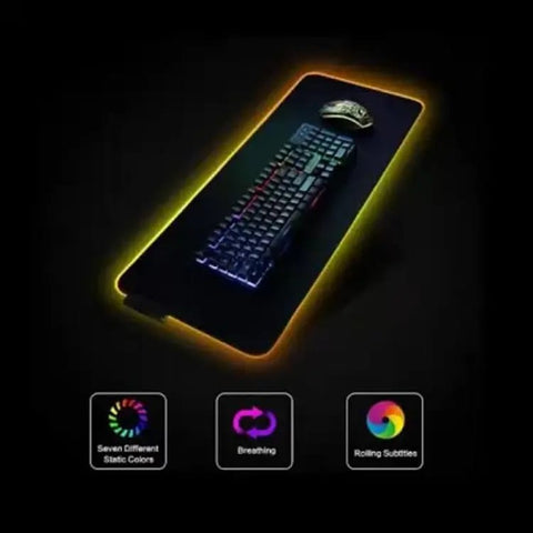 RGB FGD-02 RGB GAMING MOUSE PAD Mousepad (Black)