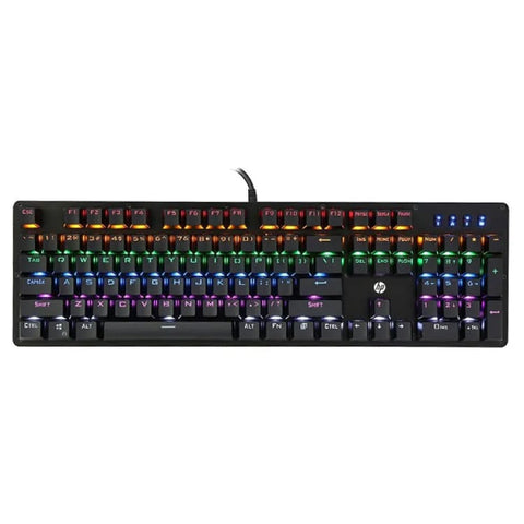 Mechanical Gaming keyboard HP GK100F RGB & Clicker keyboard Gaming keyboard USB Wired Lightings RGB Keyboard blue switches